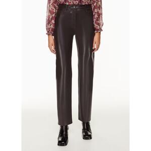 Aritzia Wilfred The Melina High-Waisted Straight-Leg Vegan Leather Pants Size 12